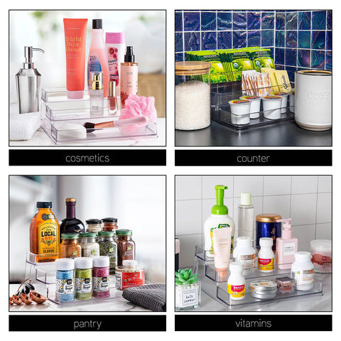 SIMPLEMADE 3-Tier Spice Rack on counter helps declutter surfaces.
