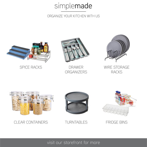SIMPLEMADE bamboo rack is easy to wipe clean after spills.