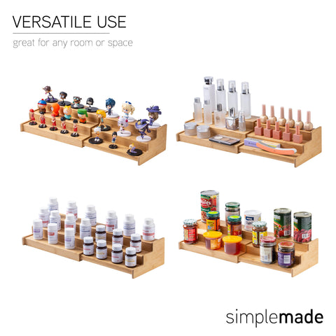 SIMPLEMADE spice rack on vanity for quick spice access.