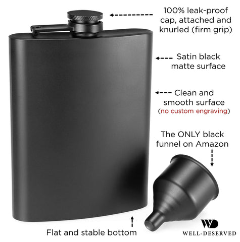 Simpler Life black canvas pouch protects the flask on the go