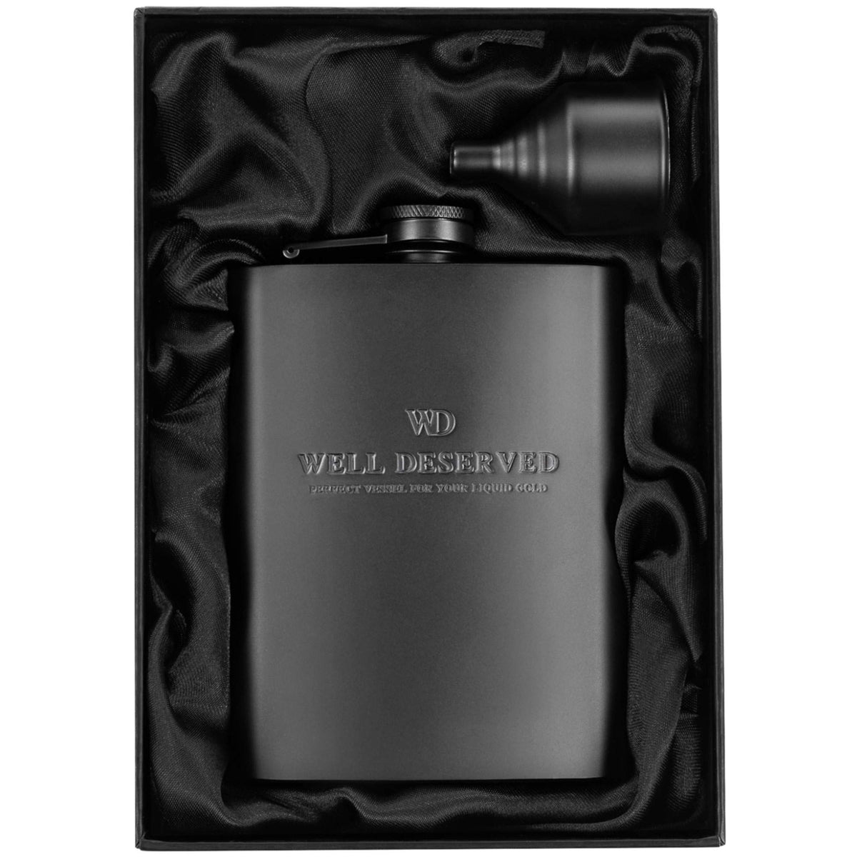 Simpler Life matte black flask 8 oz, compact for travel and on-the-go use