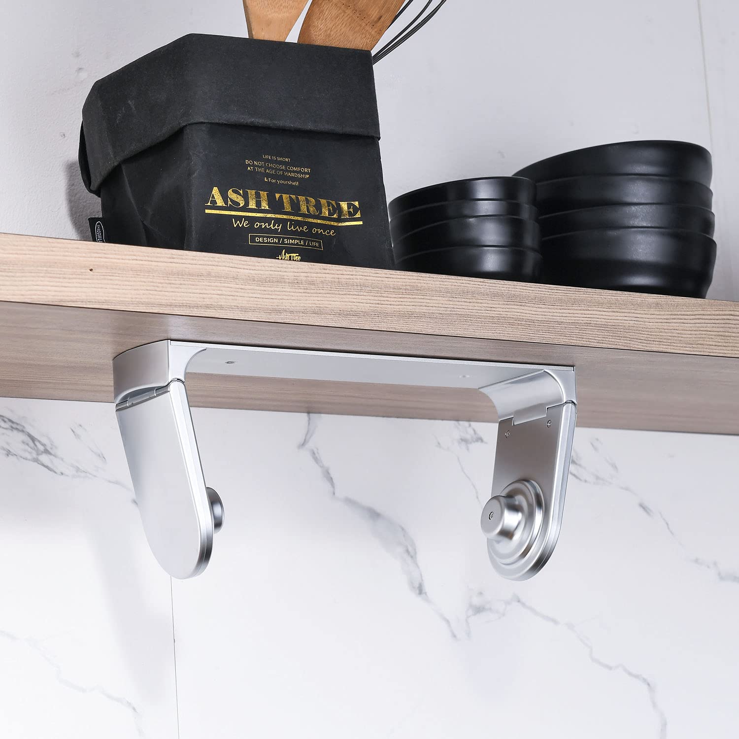 sleek, modern kitchen aesthetic with the holder mounted
