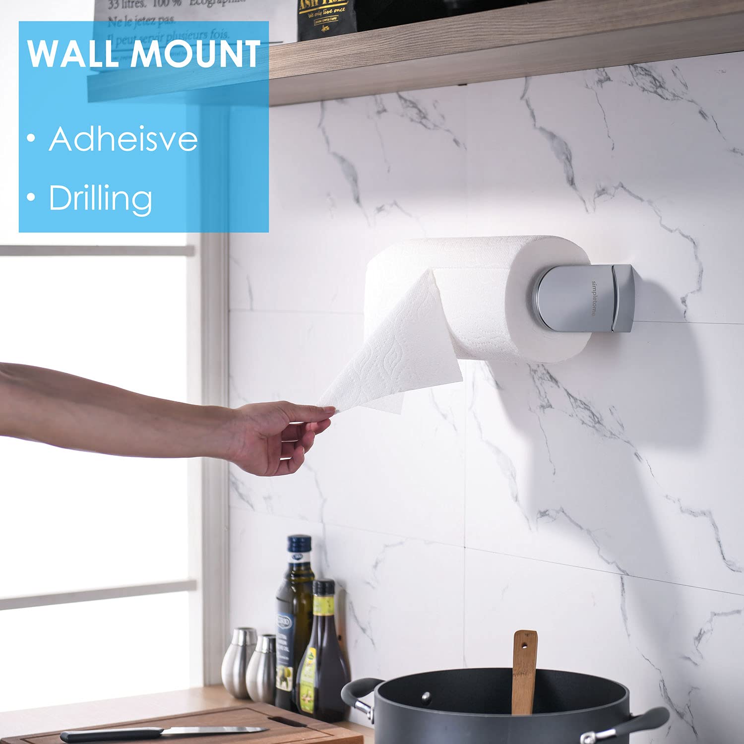 under-cabinet fit with 11-inch roll aligned and clean