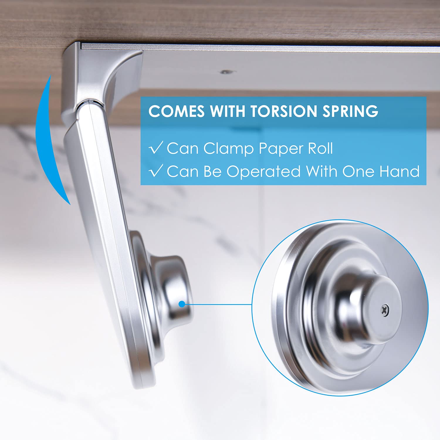 two screw lengths shown for cabinet or wall mounting