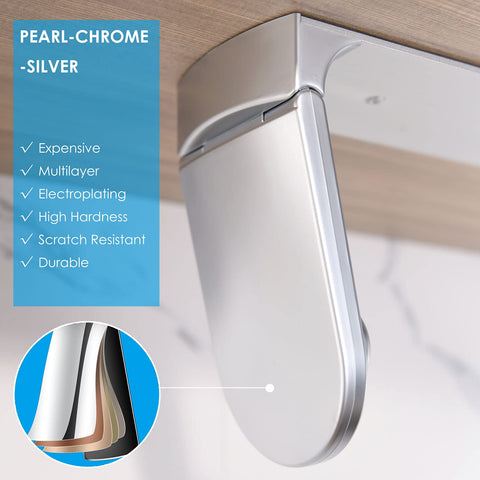 silver aluminum base with black head for a modern kitchen look