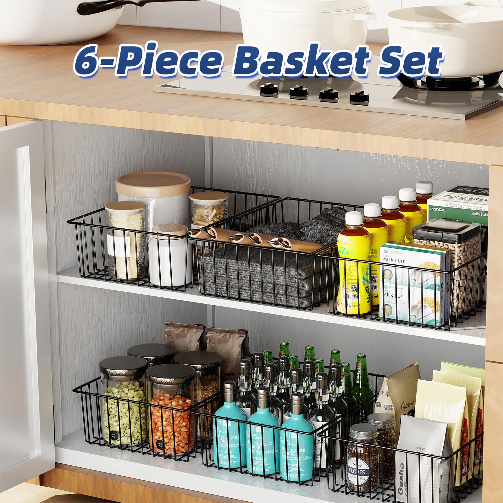 Simple Trending baskets stackable design saves space when not in use.