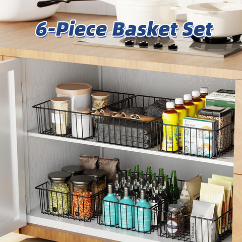 Simple Trending baskets stackable design saves space when not in use.