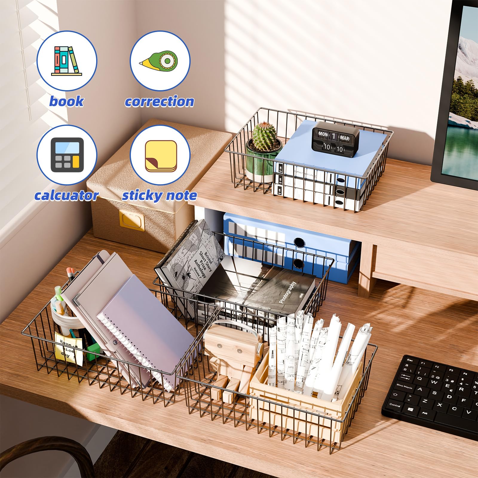 Simple Trending garage baskets store tools and parts with ease.
