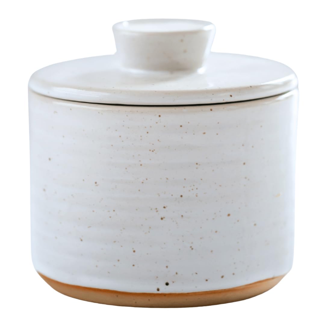 Simply Caroline Butter Crock with water seal keeps butter soft and ready to spread