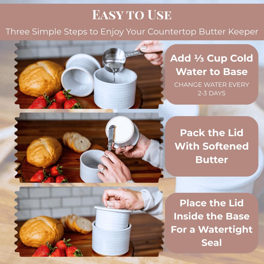 Simply Caroline gift-ready packaging for a butter crock
