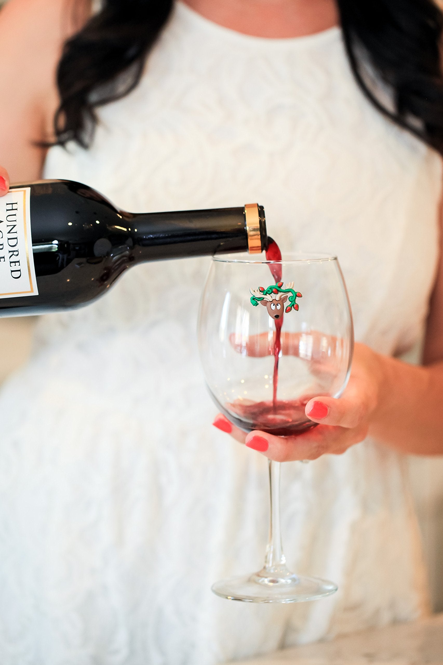 Simply Charmed stemless glasses magnets work across glassware including flutes and martinis