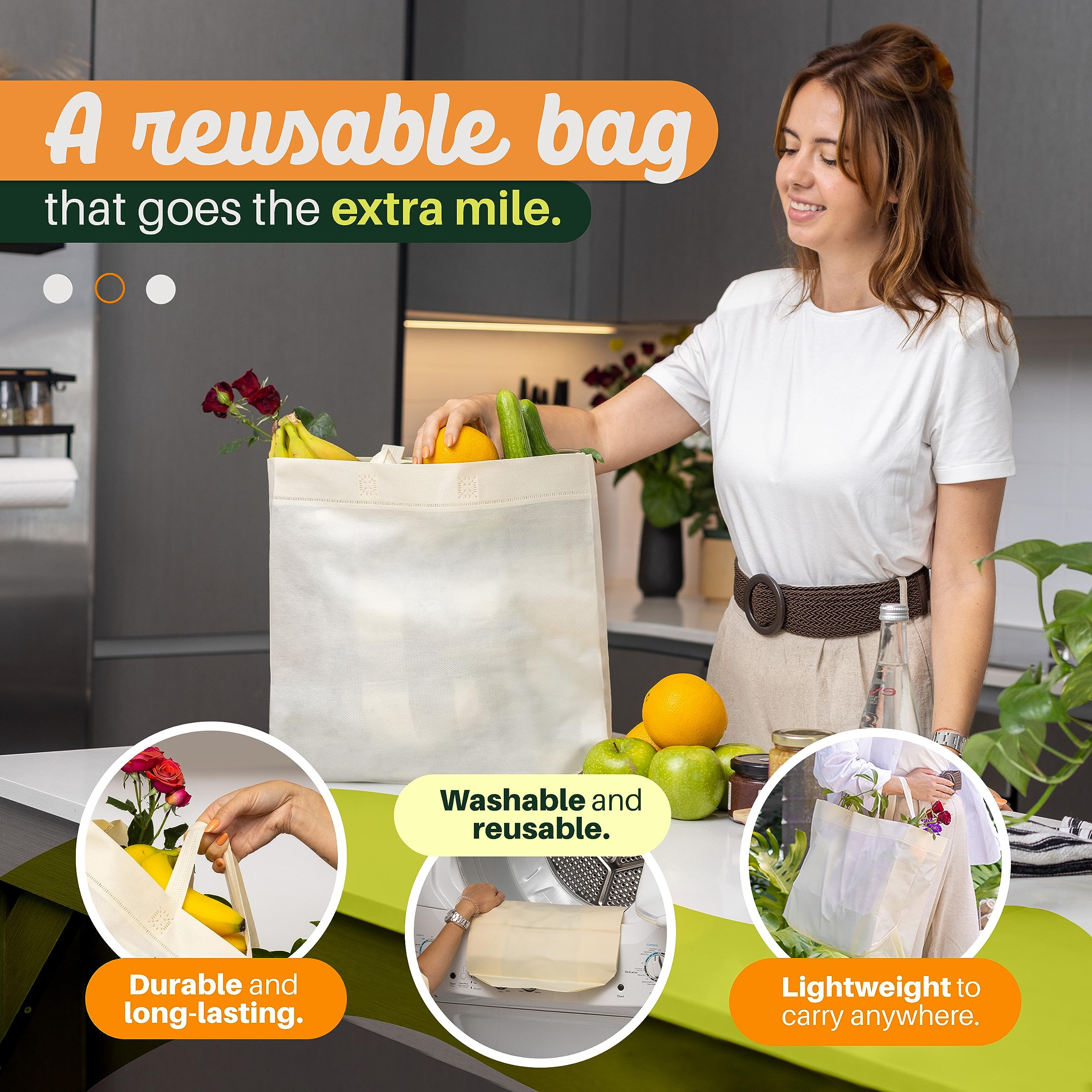 Simply Cool bag with reinforced stitched handles for heavy loads