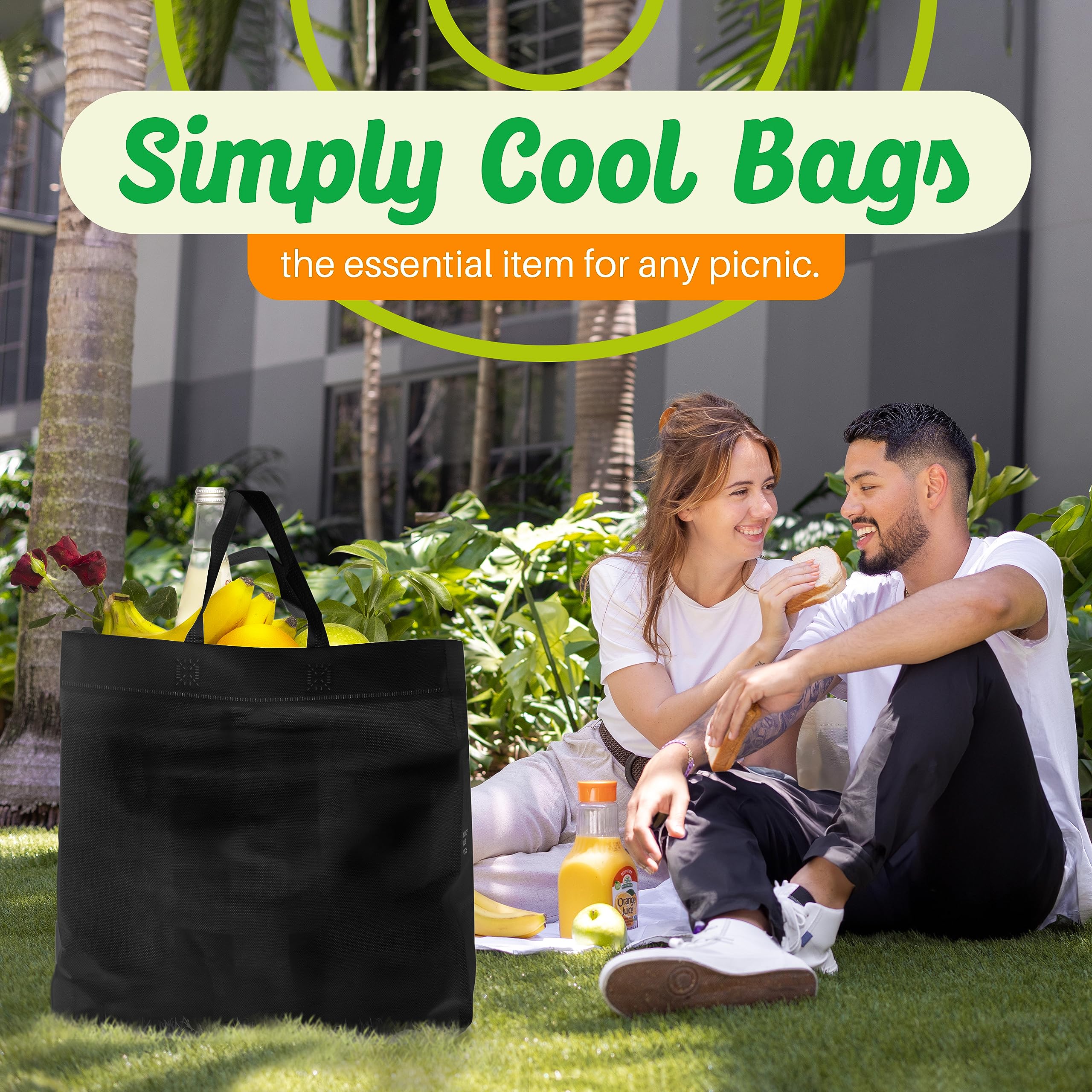 Simply Cool spacious bag sized 14.5x14x6.6 inches for versatile items.