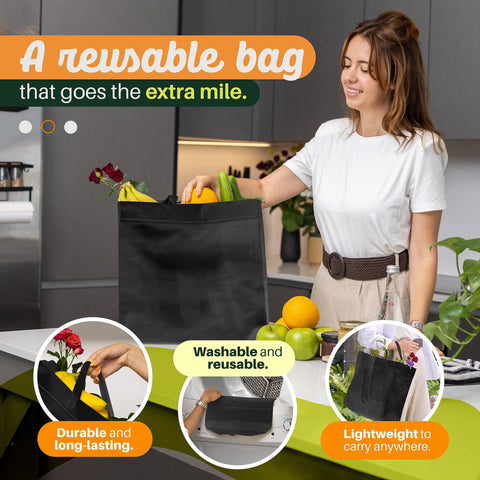 Simply Cool durable non-woven polypropylene material resists tears.