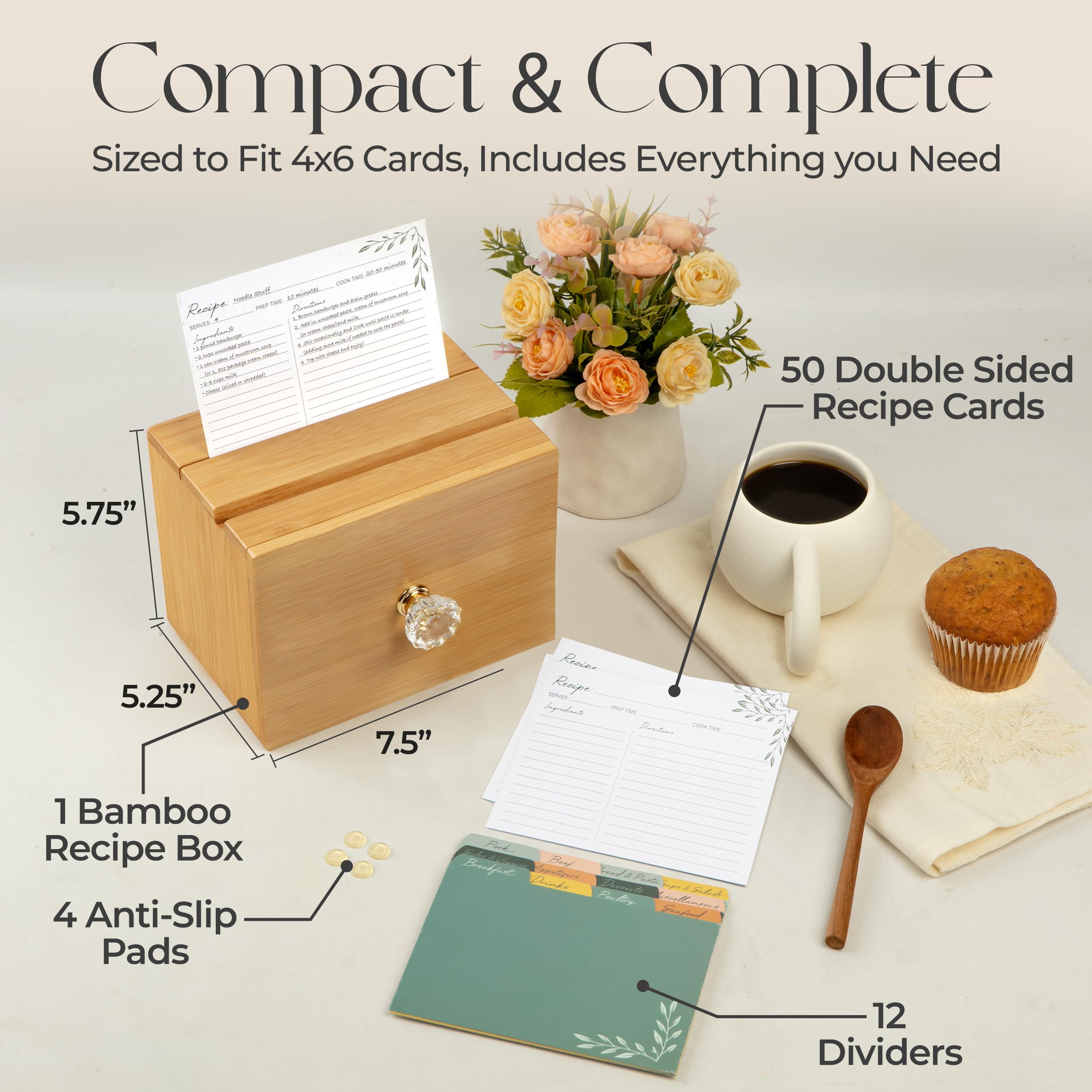 Simply Daisy built-in recipe card holder keeps cards visible while cooking