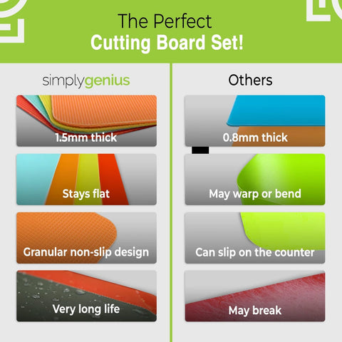 Eight-piece set with four large and four small mats to fit various tasks.