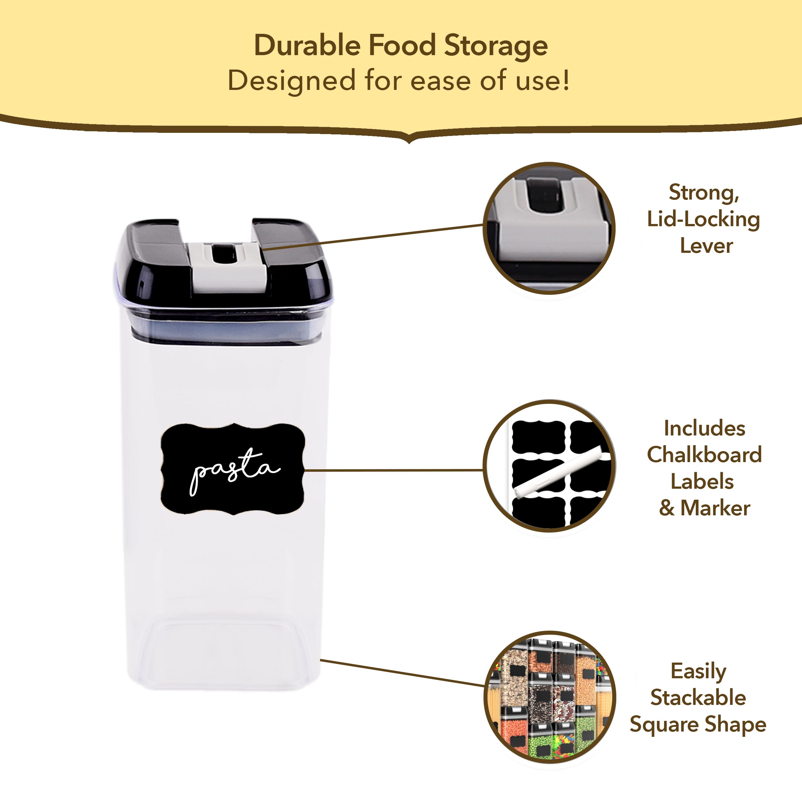 Simply Gourmet 8 cup capacity container ideal for flour or rice