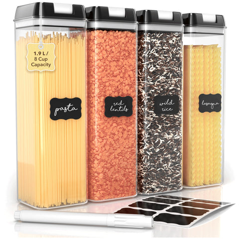 Simply Gourmet airtight seal closeup protects dry goods and preserves freshness