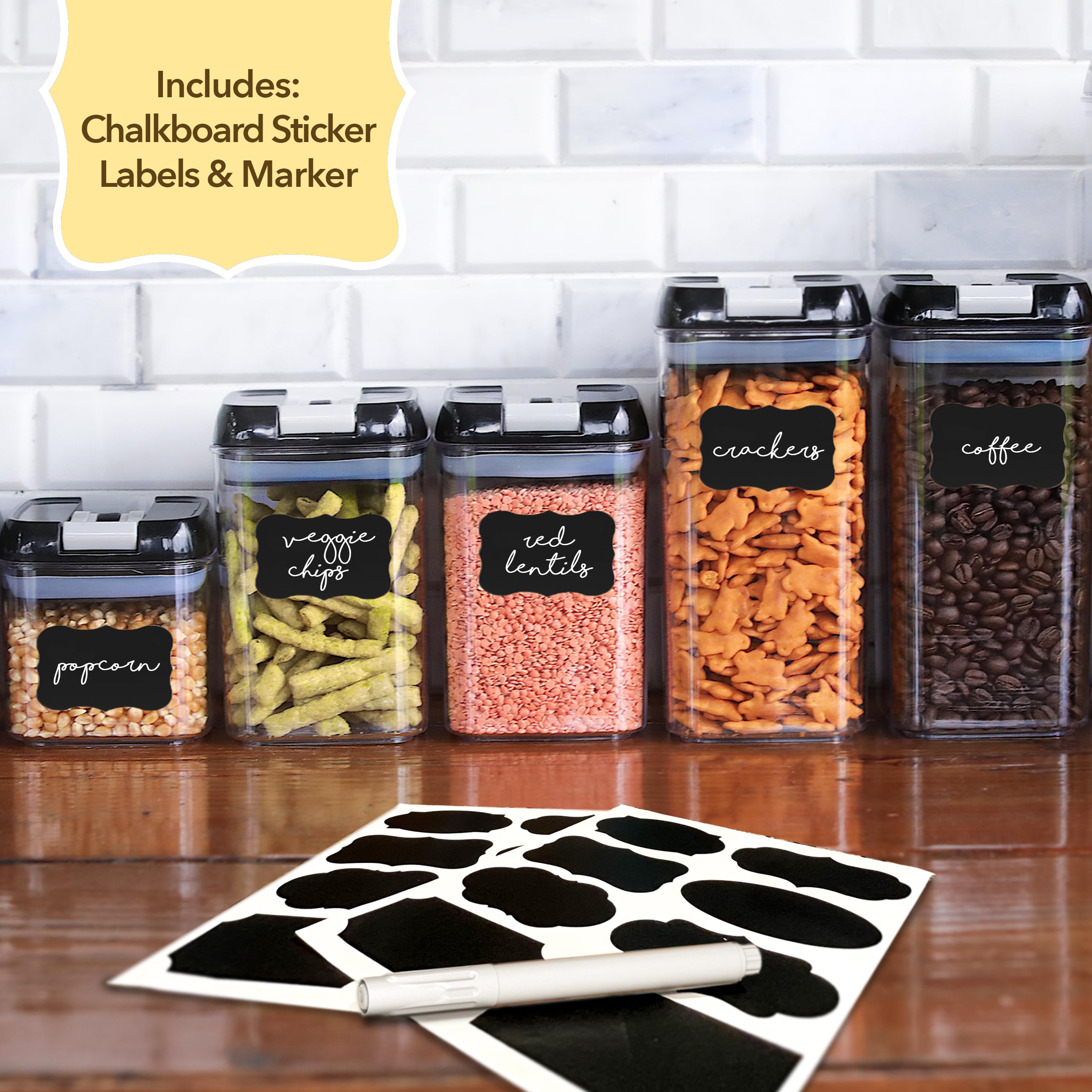 Simply Gourmet BPA-free plastic keeps staples fresh and accessible