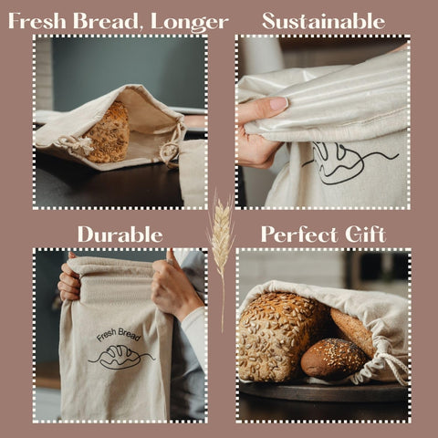 Simply H&K linen bread bags ideal for home bakers.