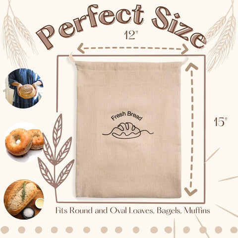 Simply H&K washable bread bags for easy reuse and cleaning.