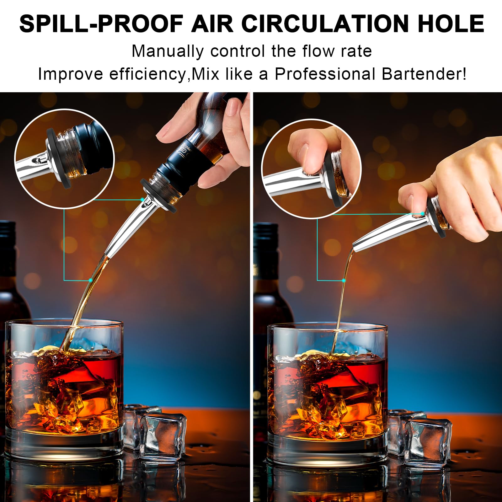 SINLUCESCE pour spouts suitable for oil, vinegar, and wine at bar or kitchen stations