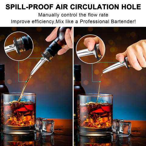 SINLUCESCE pour spouts suitable for oil, vinegar, and wine at bar or kitchen stations