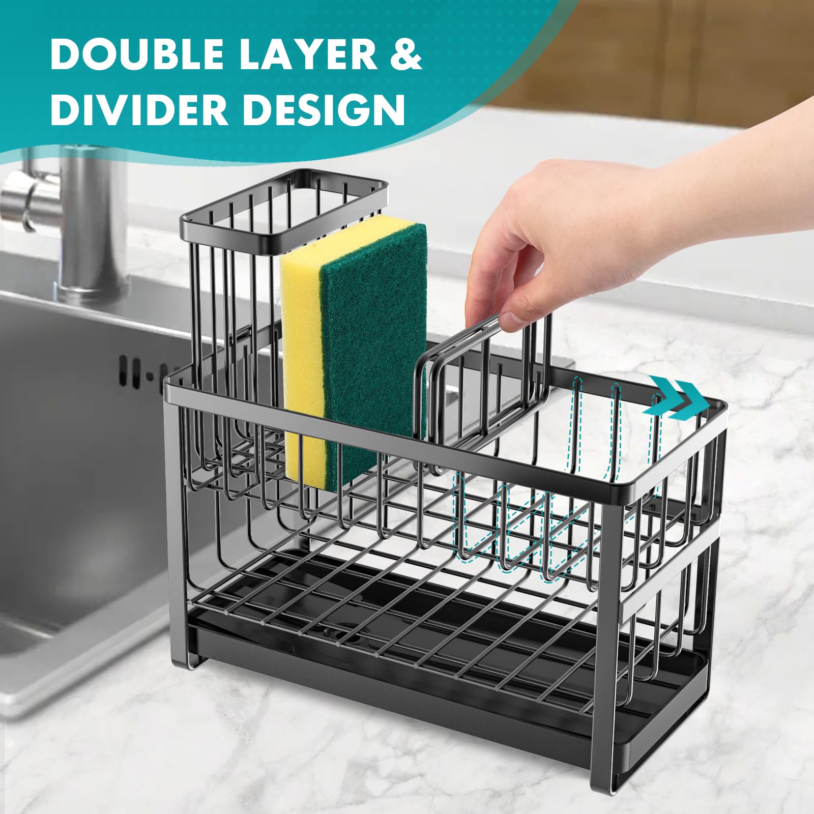 Sinnsally brush holder keeps small and large brushes upright and accessible.