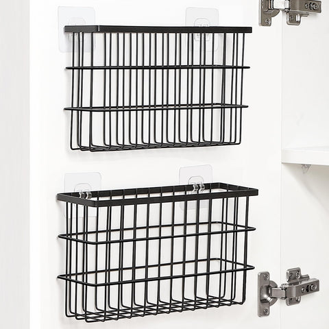 Sinnsally 2-pack cabinet door organizer with lids within reach.