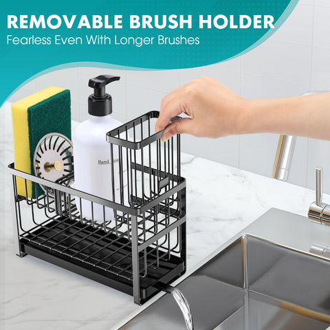 Sinnsally stainless steel sink organizer resists rust and deformation.