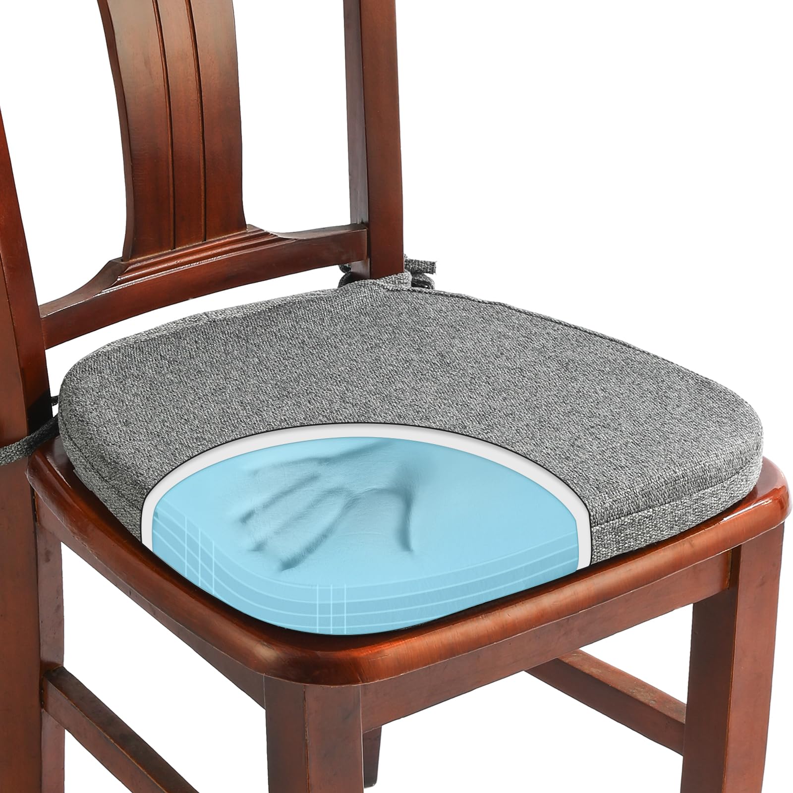 SINOSSO memory foam chair cushion 16inch delivers plush comfort for dining chairs.