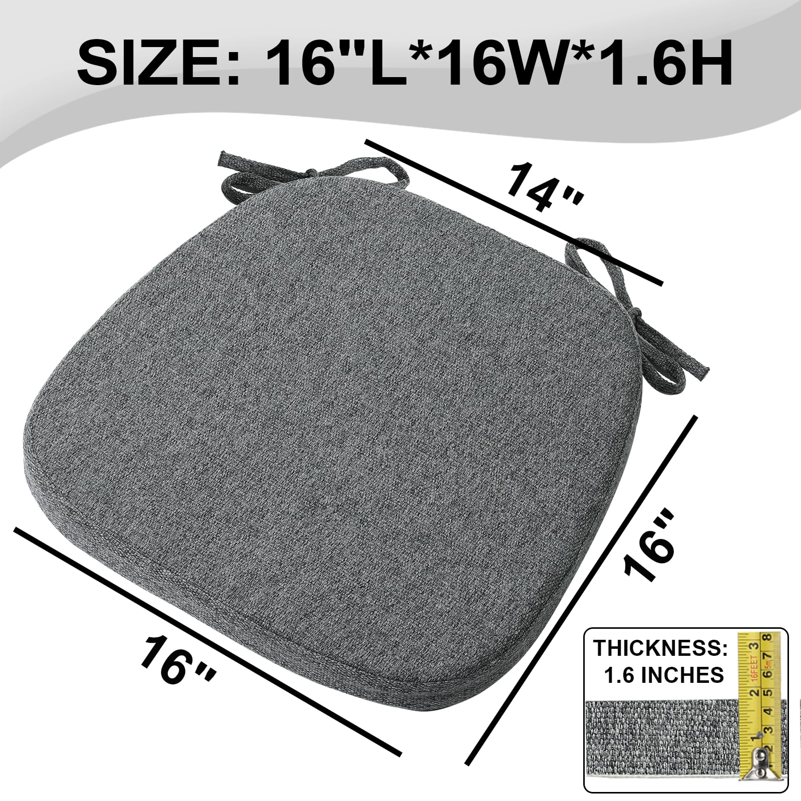 SINOSSO silicone anti-slip bottom keeps cushion securely in place.