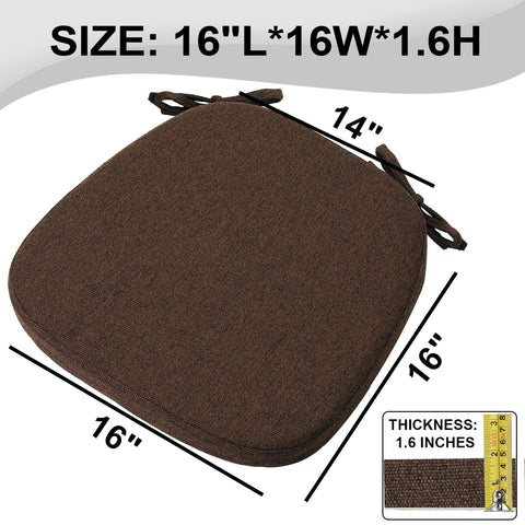 Silicone anti-slip bottom anchors the cushion on dining chairs