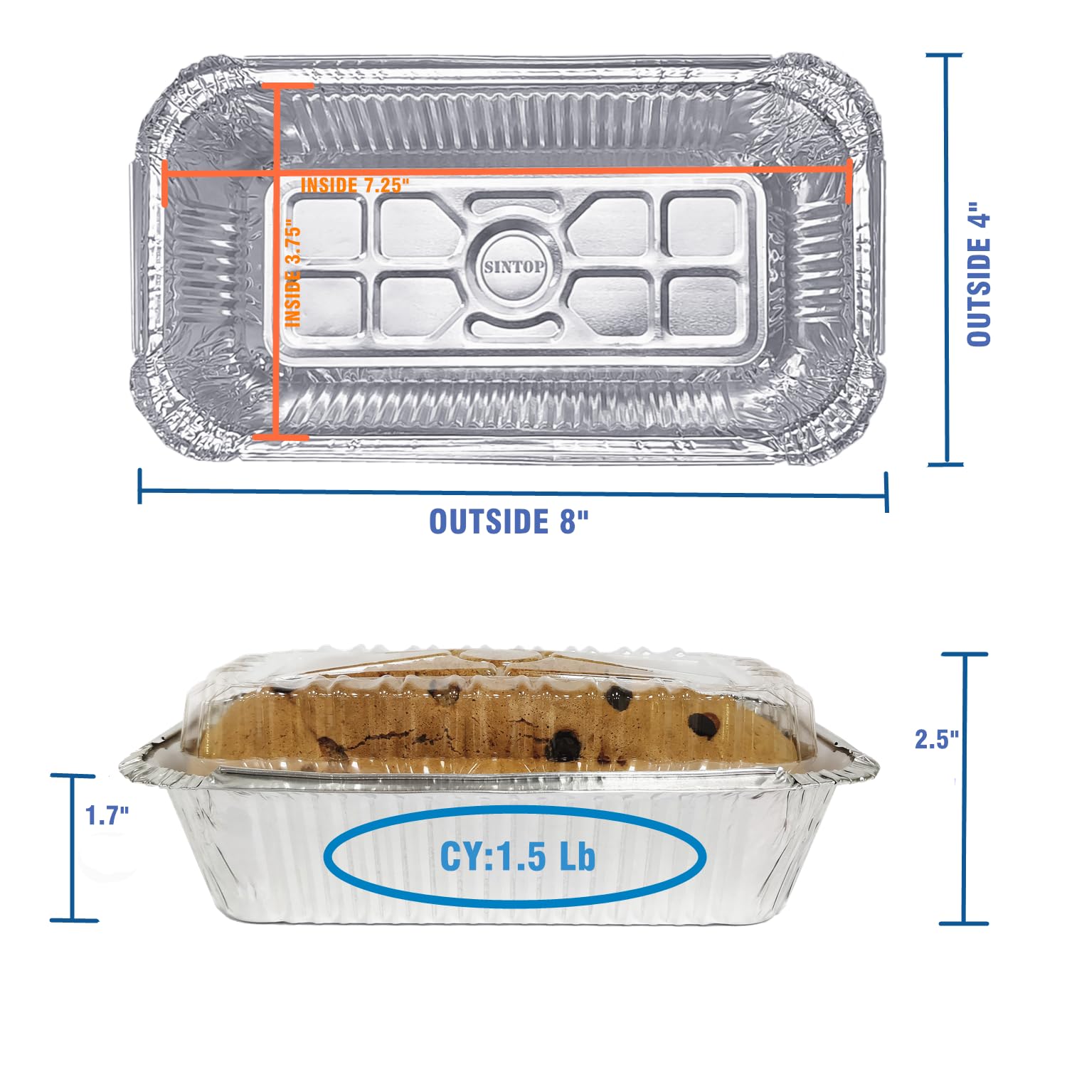 SINTOP aluminum foil pans designed for food service and easy handling.