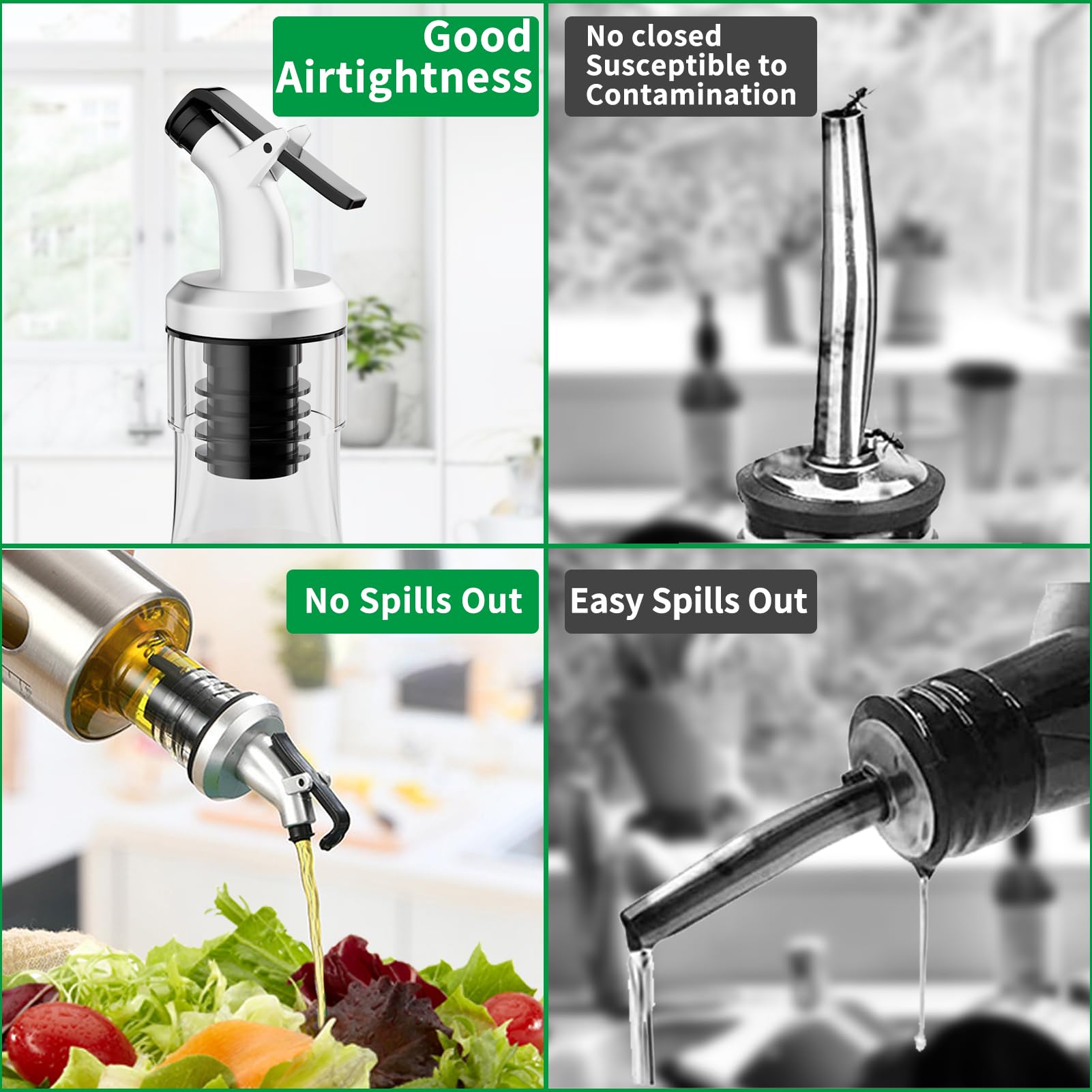 SINYWAY non-drip pour spouts keep counters clean