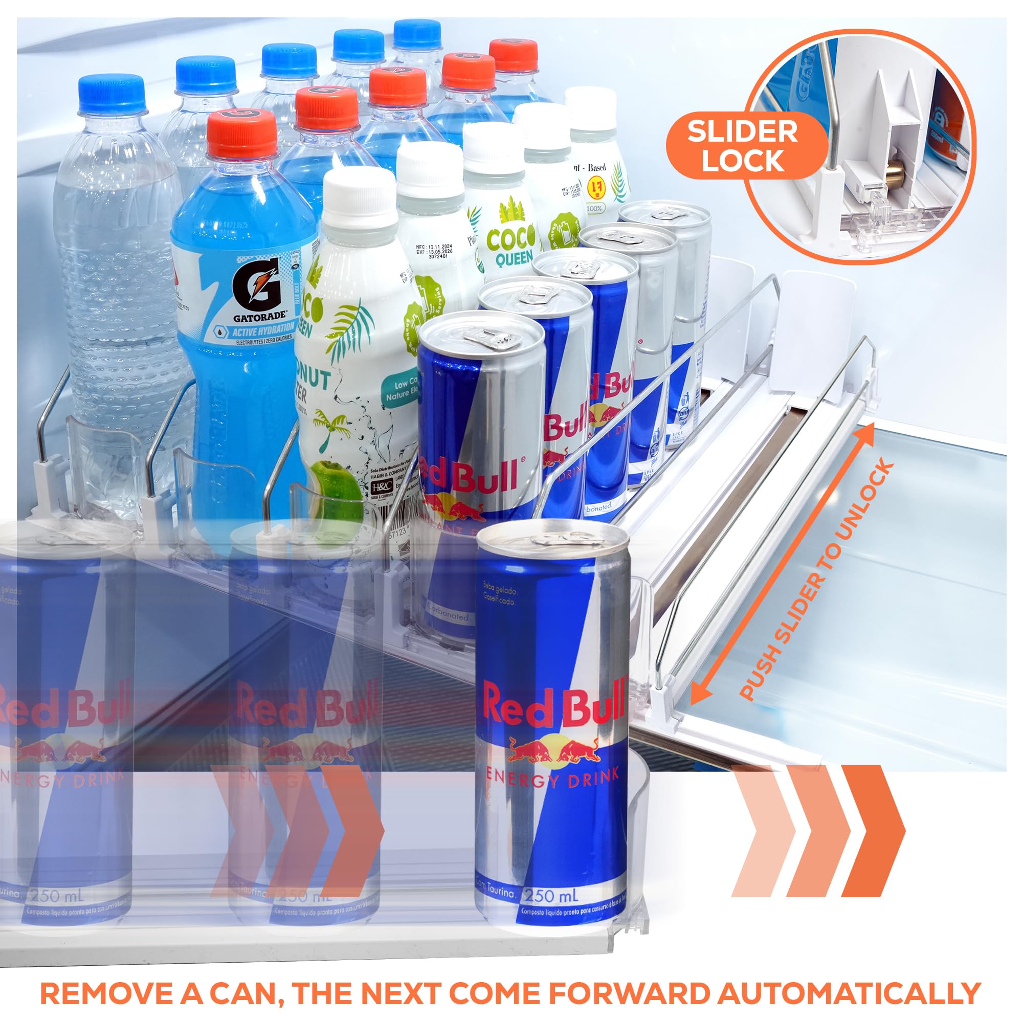 Sip Sort automatic-pusher close-up shows smooth can advancement.