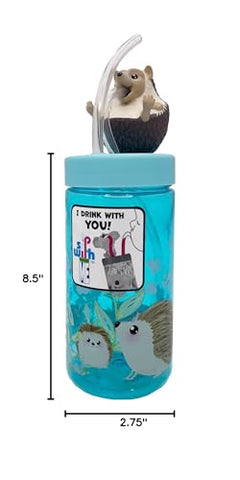SIP WITH ME hedgehog pattern travel cup for daily adventures.
