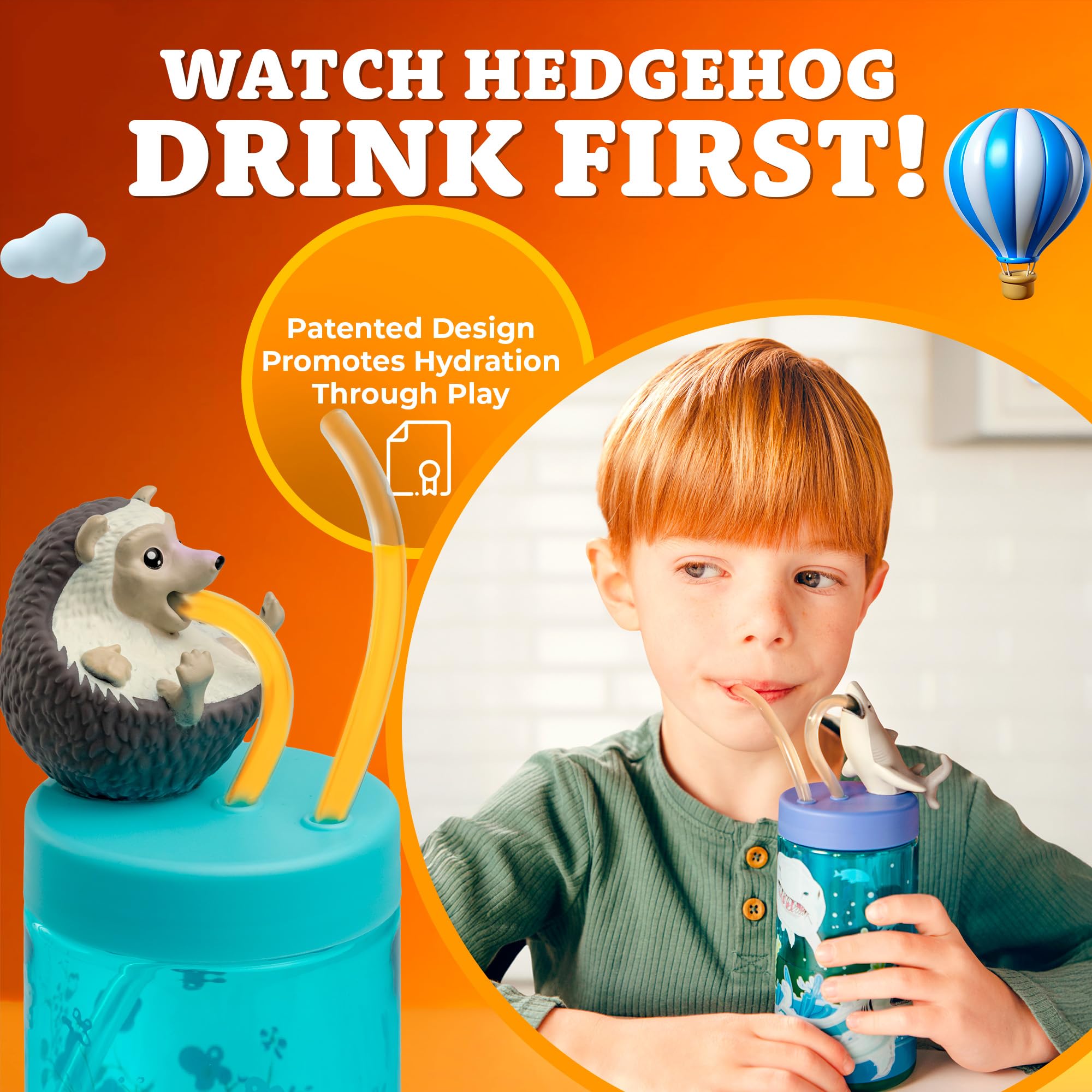 SIP WITH ME Hedgehog travel tumbler design for on the go beverages.