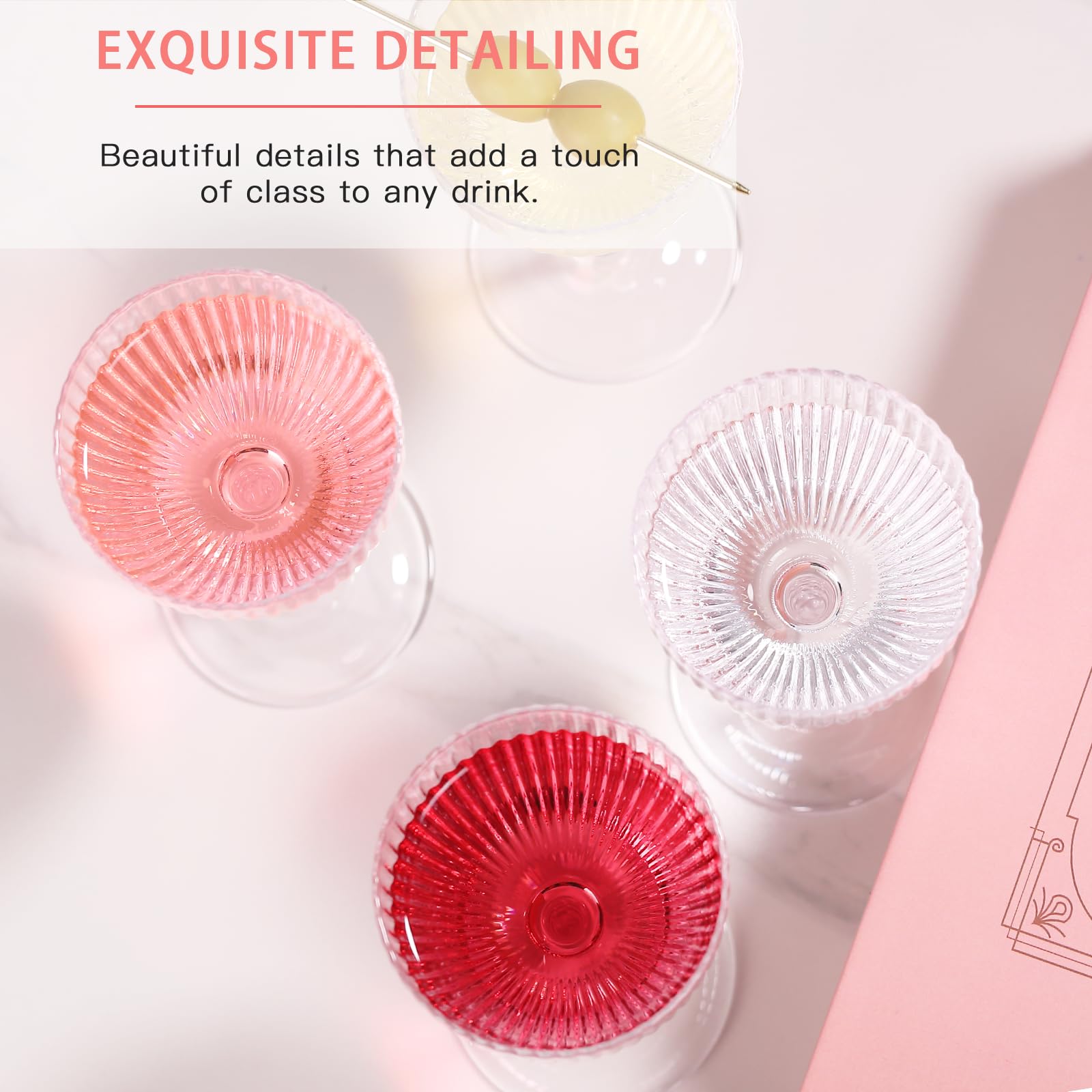 Comfortable sip arc of SIPBYSOP Nick and Nora glasses for easy tasting.