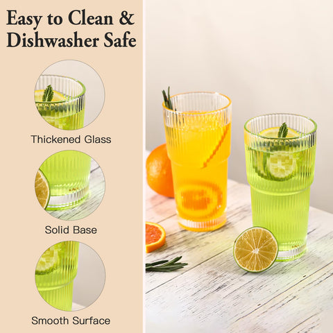 SIPBYSOP wide-mouth glass cups are easy to clean and maintain