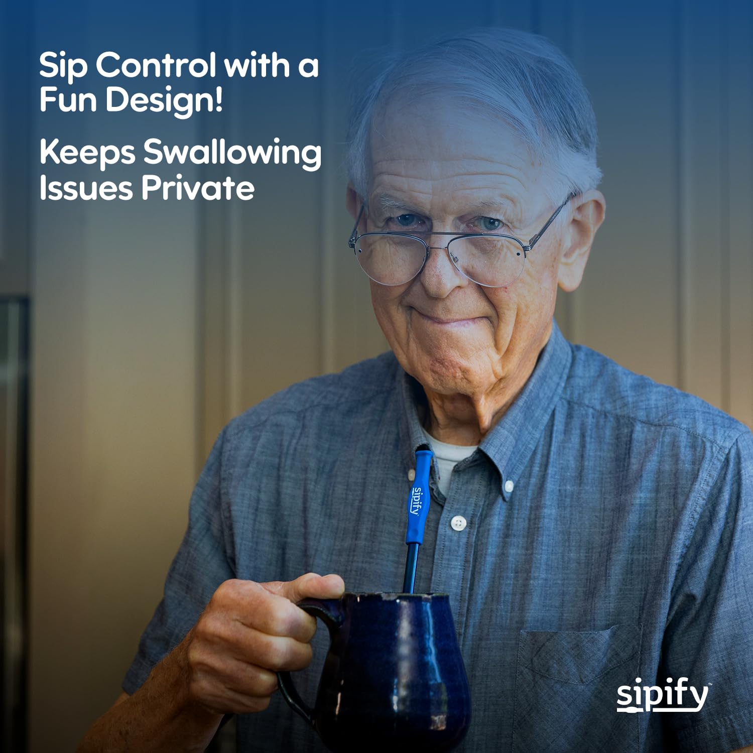 Sipify Flow-Limiting Dysphagia Straw includes a cleaning brush for thorough care.