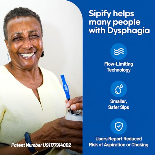 Sipify Flow-Limiting Dysphagia Straw flat design fits most to-go cups.