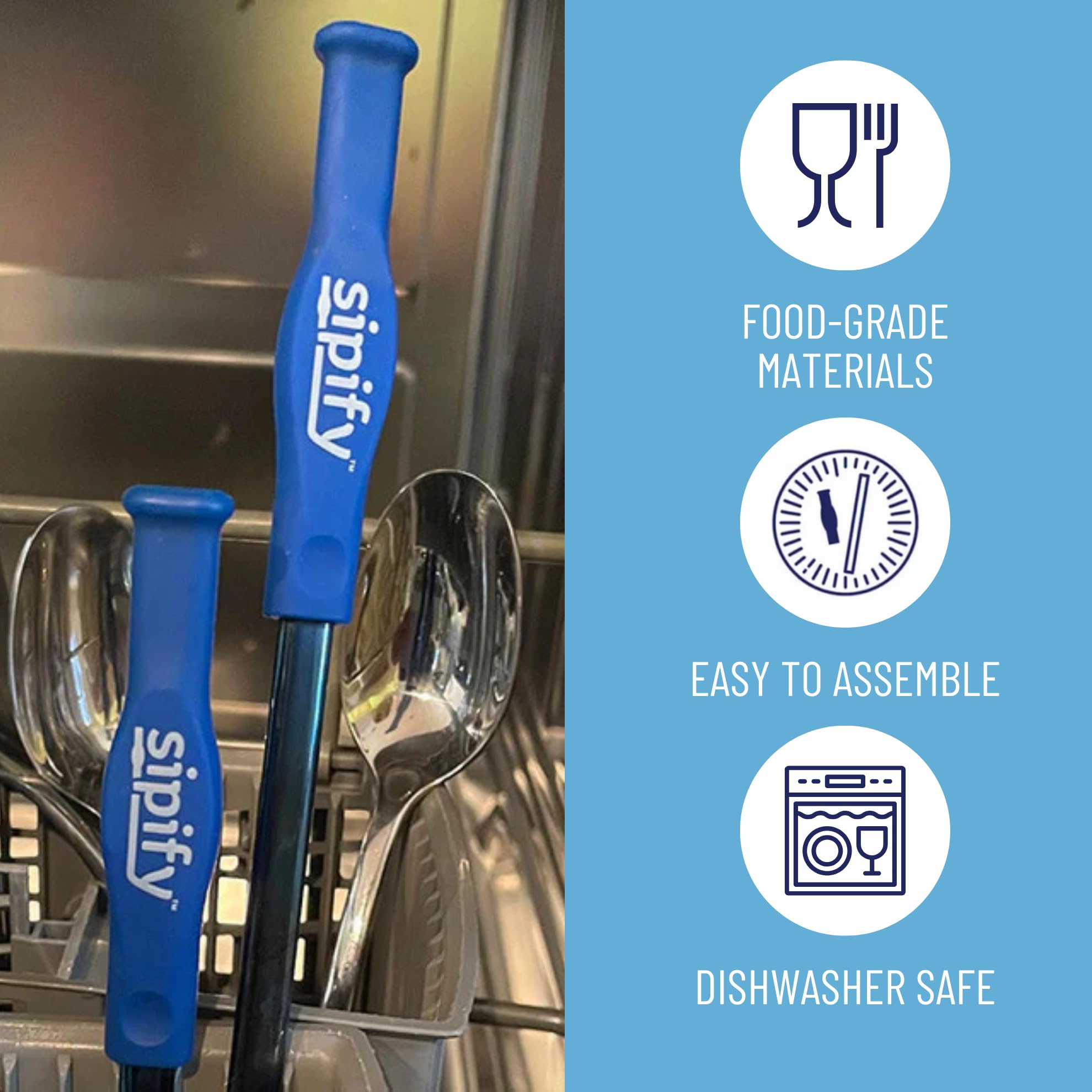 Sipify Flow-Limiting Dysphagia Straw is an SLP-recommended design for controlled sipping.