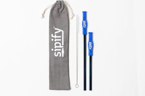 Sipify Flow-Limiting Dysphagia Straw with soft silicone tip for safer, slower sips.