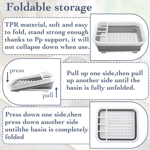Sipobuy dish drainer with built-in utensil rack keeps cutlery organized