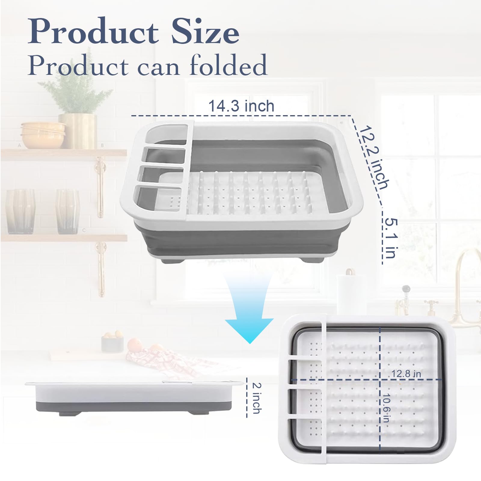 Sipobuy portable dish drainer used during camping for easy cleanup