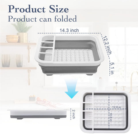 Sipobuy portable dish drainer used during camping for easy cleanup