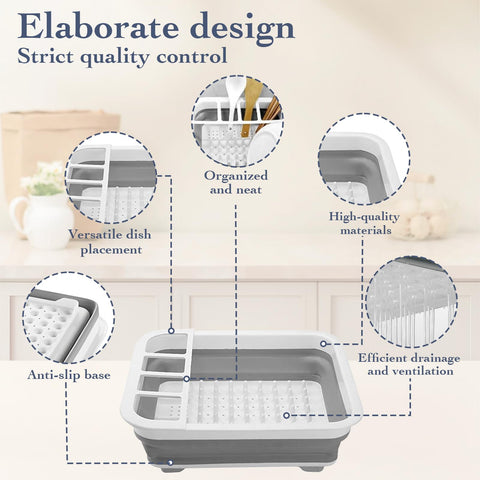 Sipobuy dish drainer highlights swivel drain strip directing water to sink