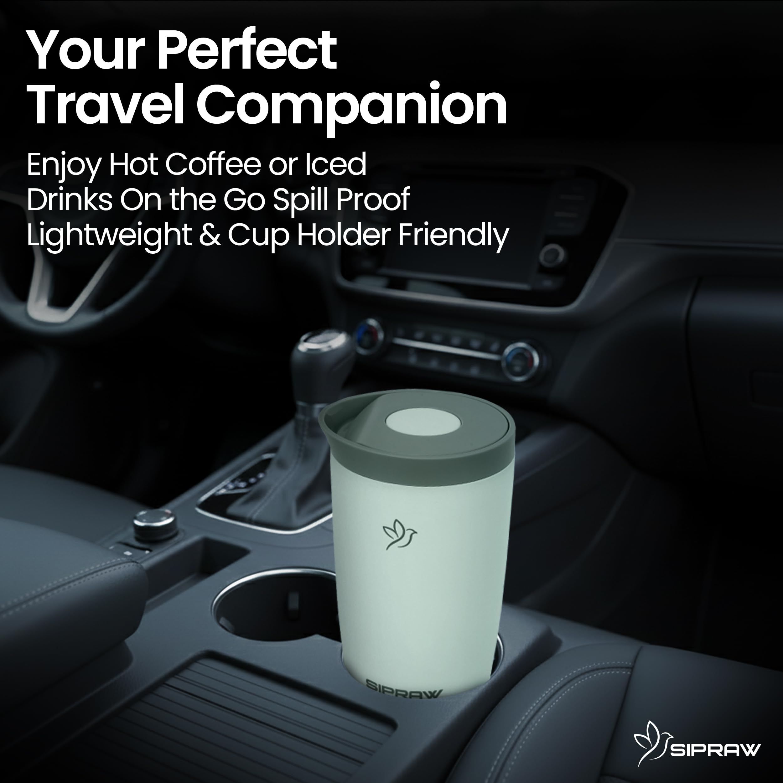 Sipraw travel mug 12oz pastel green gift-ready packaging for gifting occasions.