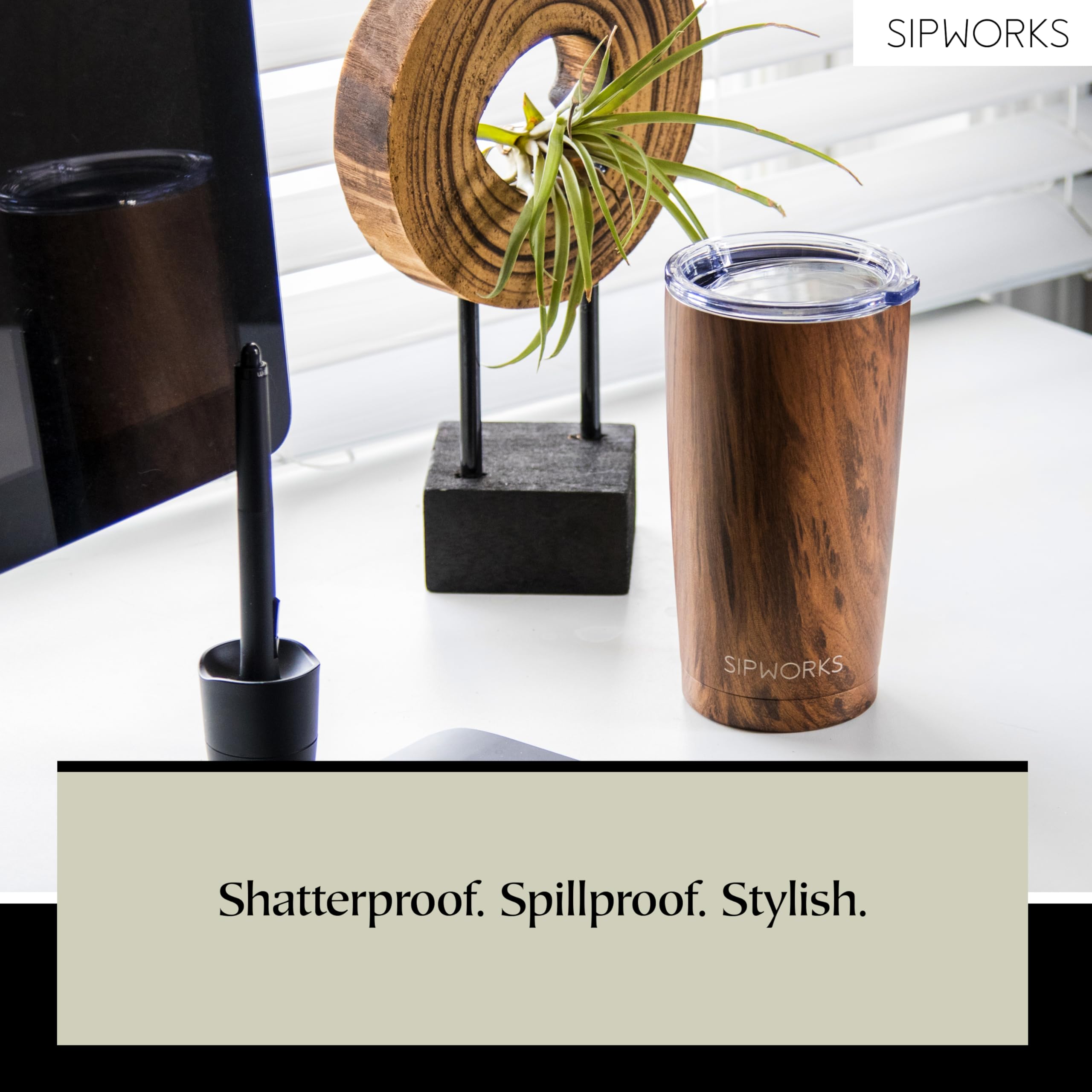 Sipworks mug featuring dishwasher-safe care for quick cleanup after use.